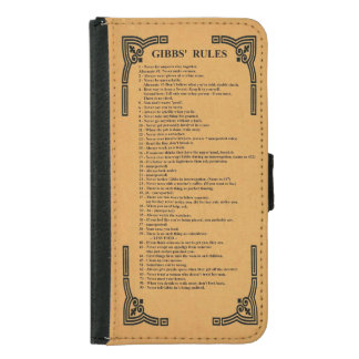 Gibbs' rules samsung galaxy s5 wallet case