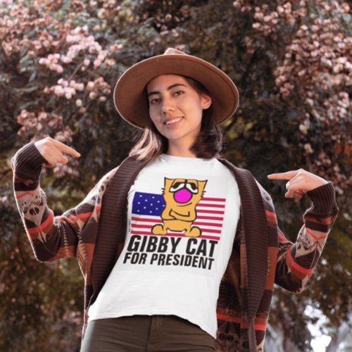 GIBBY CAT FOR PRESIDENT 2024 FUNNY T_SHIRTS