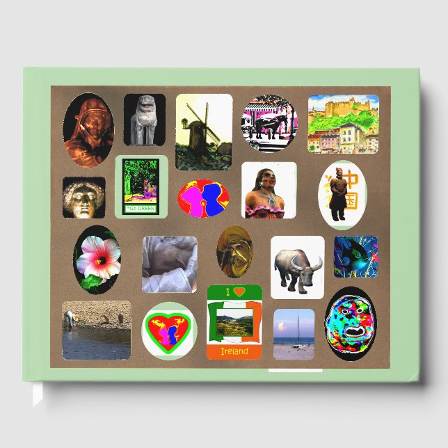 Gibney Your Photos Here Frame The Museum Zazzle Guest Book (Front)