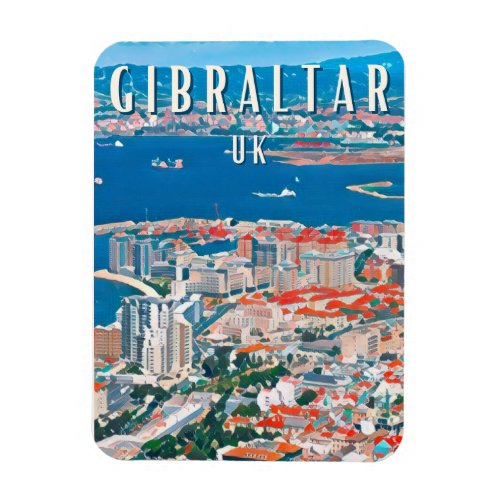 Gibraltar a city of rocks and cliffs magnet