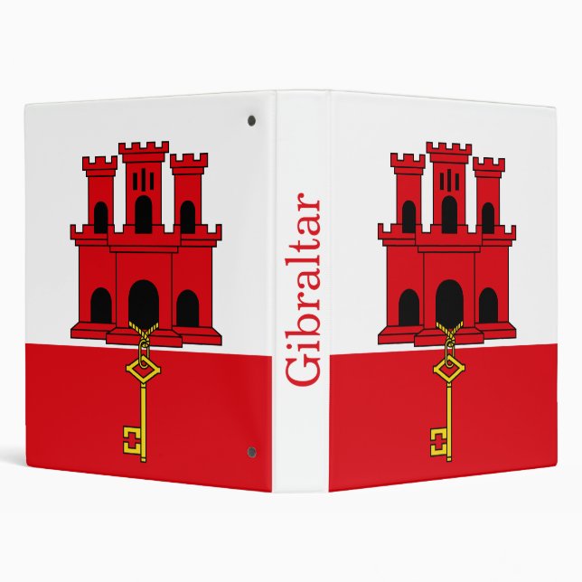 Gibraltar Flag 3 Ring Binder (Background)