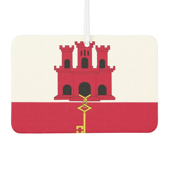 Gibraltar flag air freshener (Front)