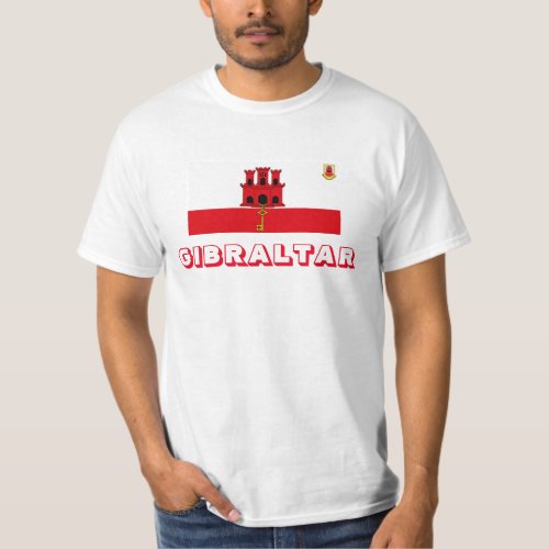 Gibraltar Flag And  Crest T_Shirt