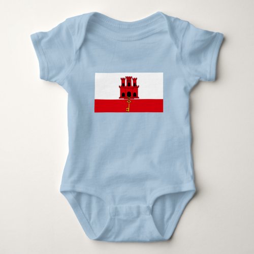 Gibraltar Flag Baby Bodysuit