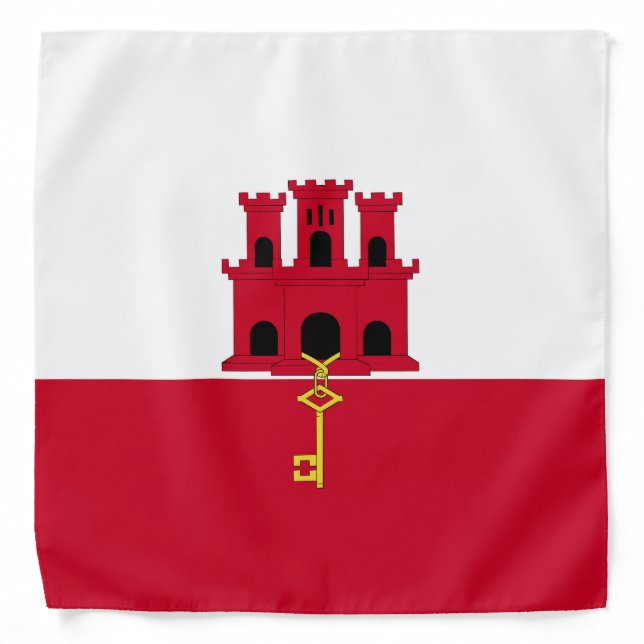 Gibraltar flag bandana (Front)