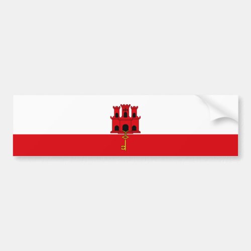 Gibraltar Flag Bumper Sticker