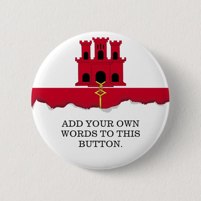 Gibraltar flag button (Front)