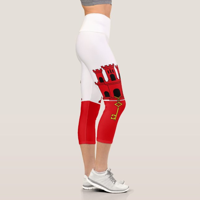 Gibraltar Flag Capri Leggings (Right)
