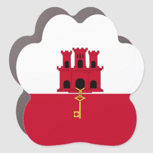 Gibraltar flag car magnet
