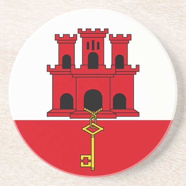 Gibraltar Flag Coaster (Front)