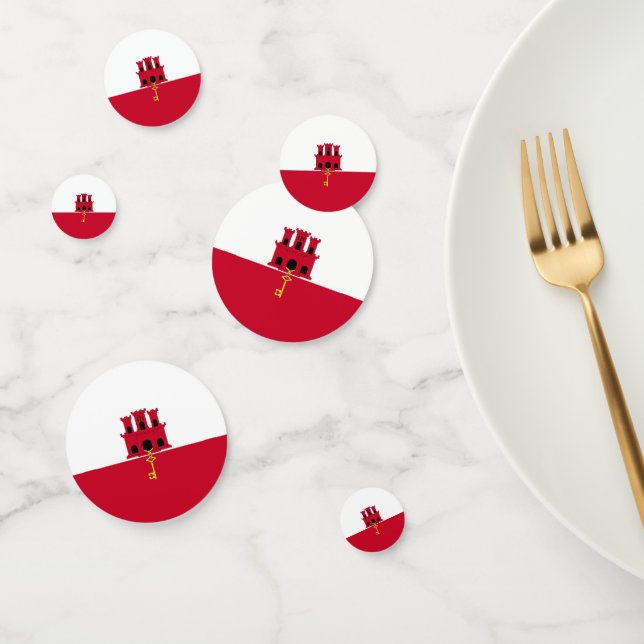 Gibraltar flag confetti (Group)