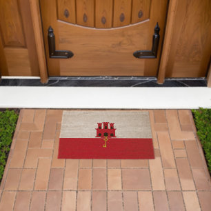 Gibraltar flag fiber doormat