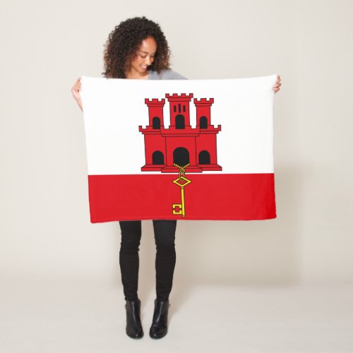 Gibraltar Flag Fleece Blanket
