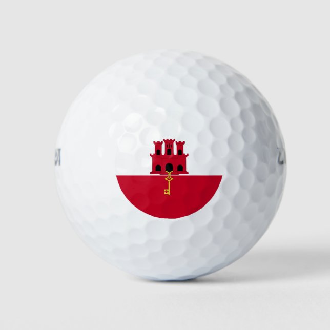 Gibraltar flag golf balls (Front)
