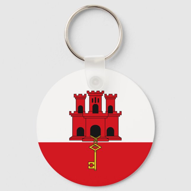 Gibraltar Flag Keychain (Front)