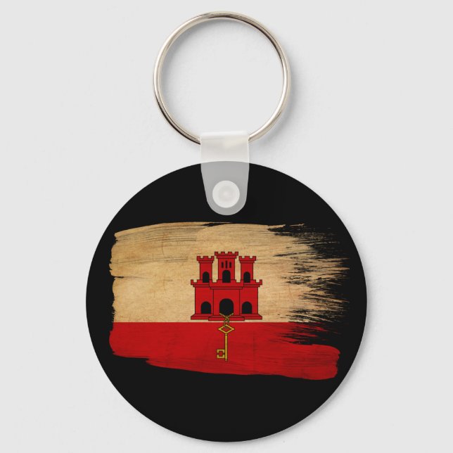 Gibraltar Flag Keychain (Front)