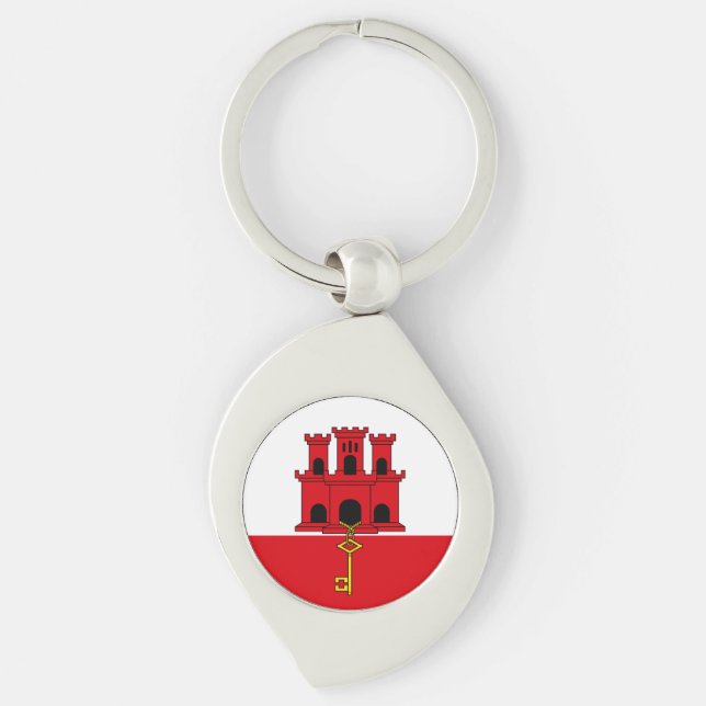 Gibraltar Flag Keychain (Front)