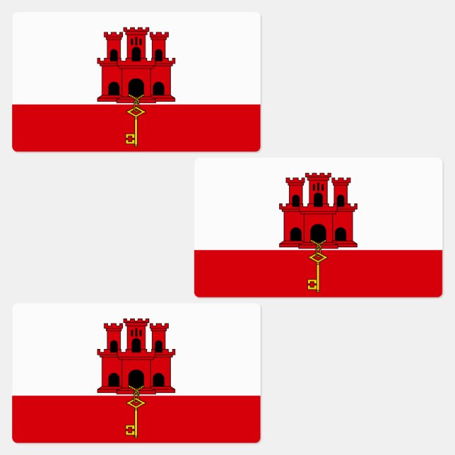 Gibraltar Flag Labels (Group)