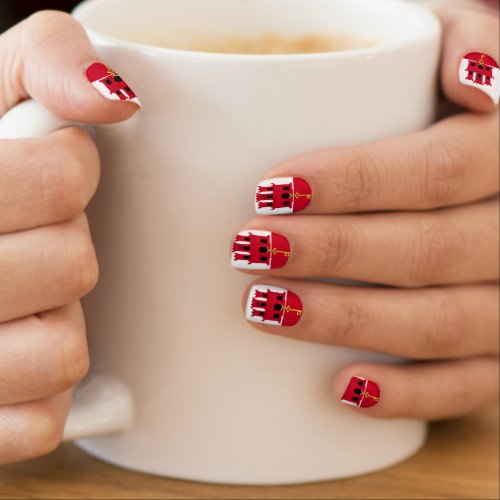 Gibraltar flag minx nail art