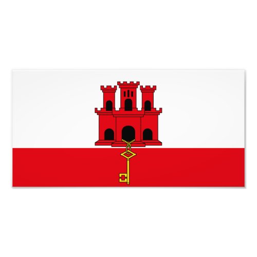 Gibraltar Flag Photo Print