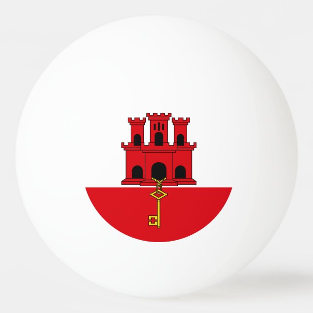 Gibraltar Flag Ping Pong Ball (Front)