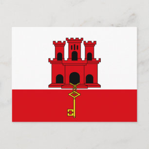 Gibraltar Flag Postcard