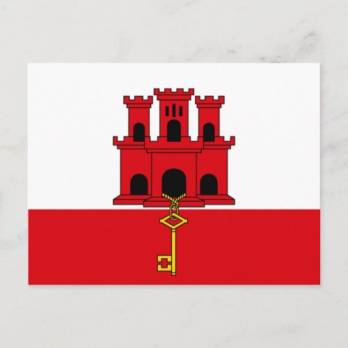 Gibraltar Flag Postcard