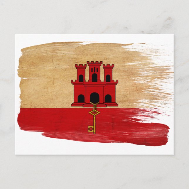 Gibraltar Flag Postcards (Front)