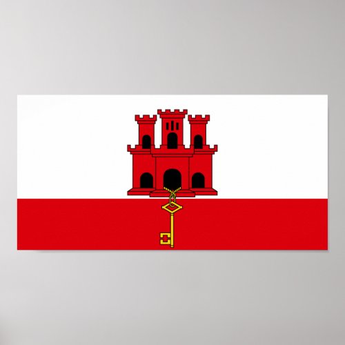 Gibraltar Flag Poster