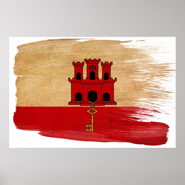 Gibraltar Flag Posters (Front)