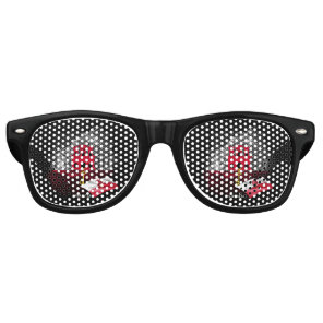 Gibraltar flag retro sunglasses