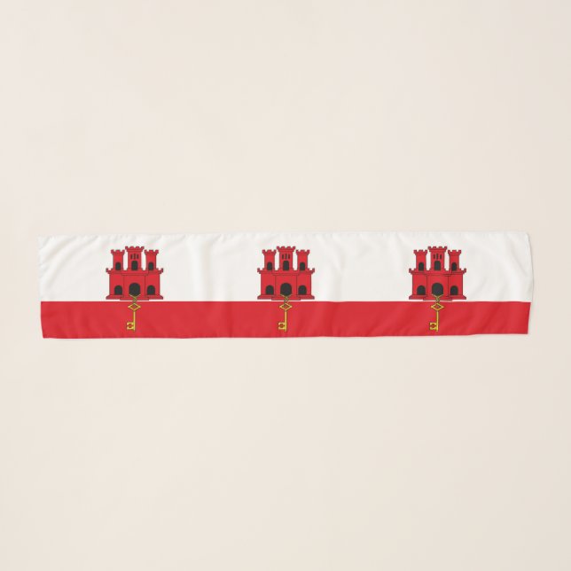 Gibraltar Flag Scarf (Front (Horizontal))