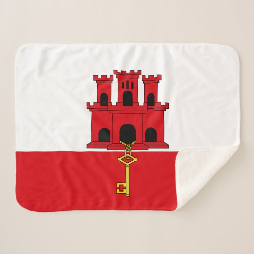 Gibraltar Flag Sherpa Blanket