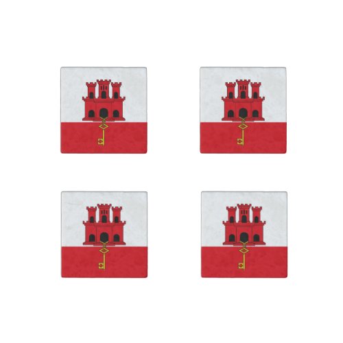 Gibraltar Flag Stone Magnet