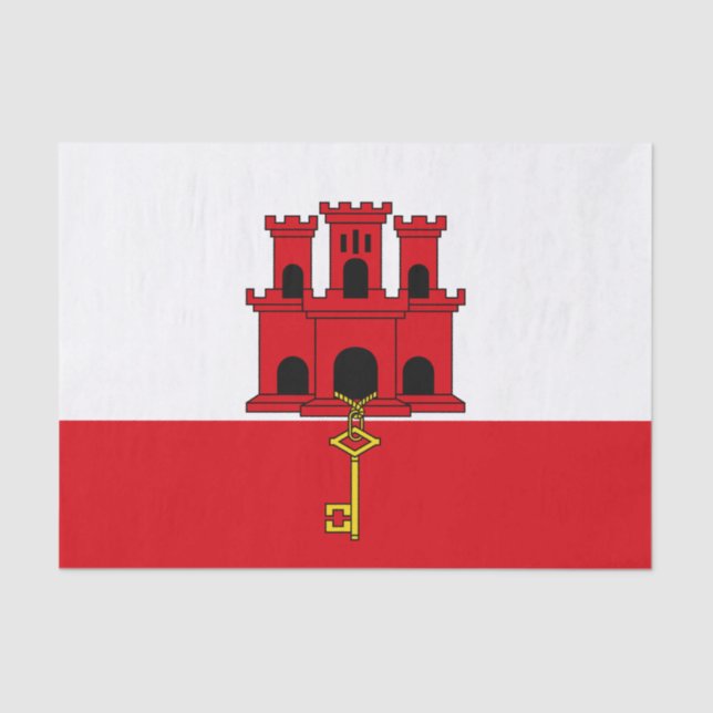 Gibraltar Flag Tissue Paper (Front)