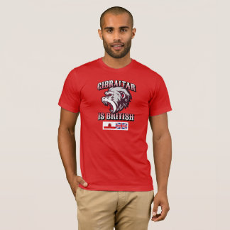 Gibraltar Is British Monkey, Flag-T-Shirt T-Shirt