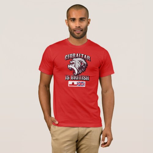 Gibraltar Is British Monkey Flag_T_Shirt T_Shirt