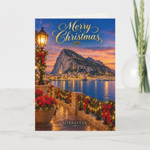 Gibraltar Merry Christmas Holiday Card