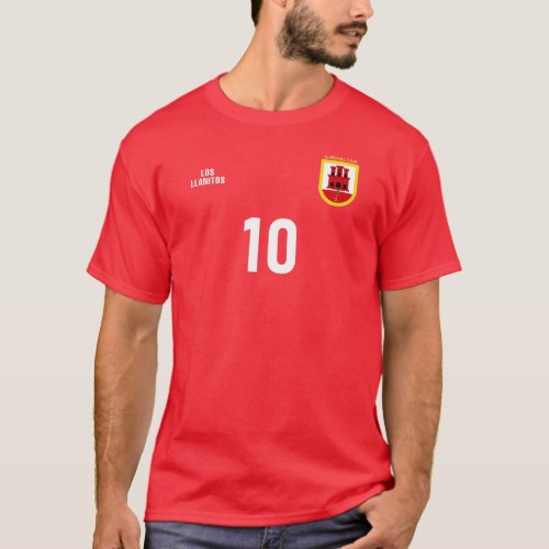 Gibraltar National Football Team Soccer Retro T_Shirt