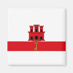 Gibraltar National World Flag Magnet