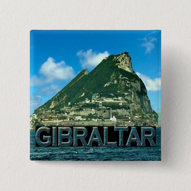 Gibraltar Pinback Button (Front)