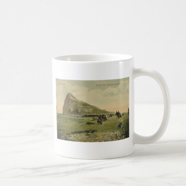 Gibraltar Rock From Neutral Ground, Vintage Coffee Mug (Right)