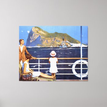 Gibraltar Three Panel Wrapped Canvas - Giant Sized by funny_tshirt at Zazzle