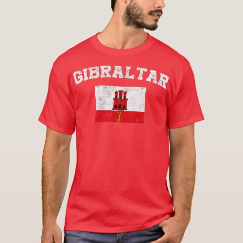 Gibraltarian Flag Vintage Gibraltar T_Shirt
