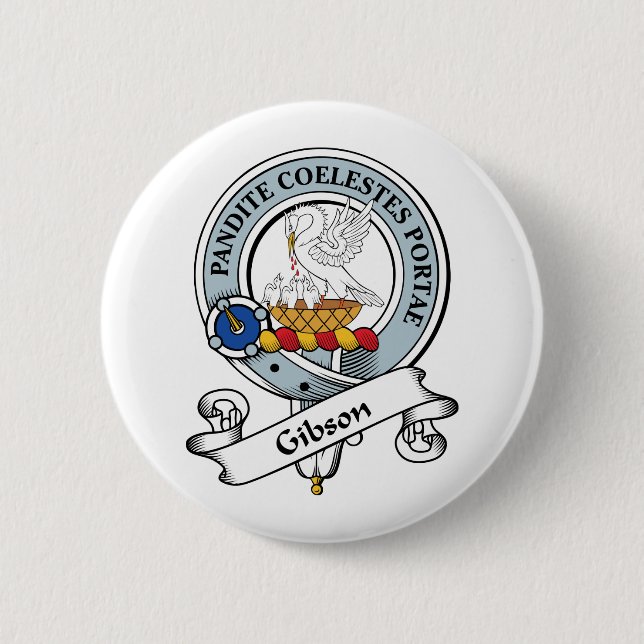 Gibson Clan Badge Pinback Button (Front)