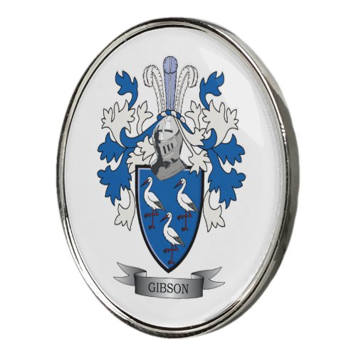 Gibson Family Crest Coat of Arms Golf Ball Marker