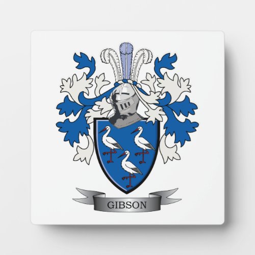 Gibson Family Crest Coat of Arms Plaque