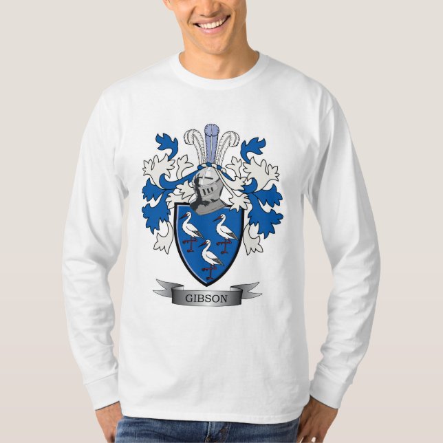 Gibson Family Crest Coat of Arms T-Shirt (Front)