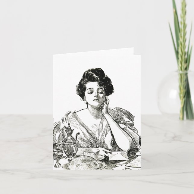 Gibson Girl Greeting Card (Front)