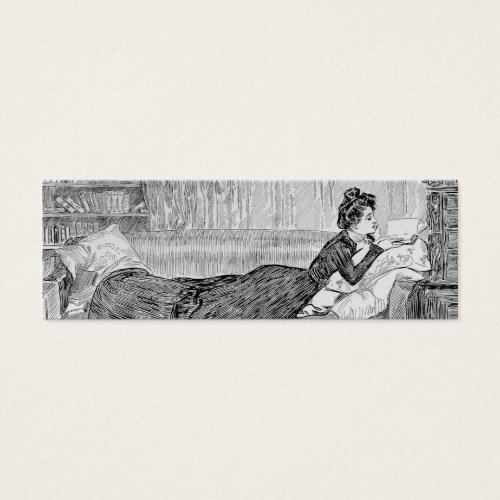 Gibson Girl Reading Business Card Templates